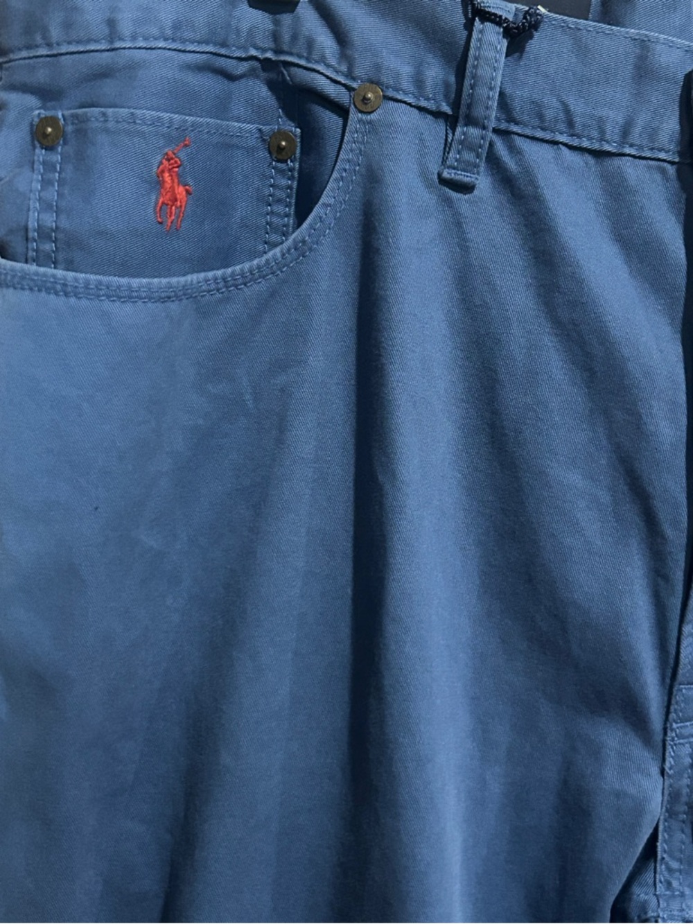 Polo Ralph Lauren Blue Twill Pant 38x32 NWT Straight Fit - Picture 7 of 10